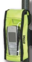 Tasje voor telefoon op stok met klittebandbevestiging