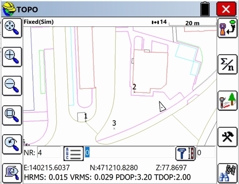 SurvCE, alleen GPS