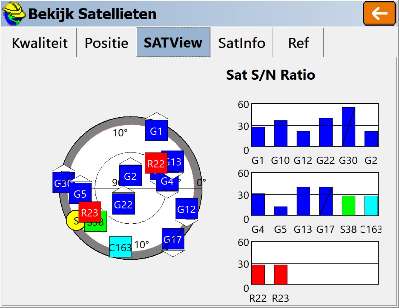 SurvCE, alleen GPS