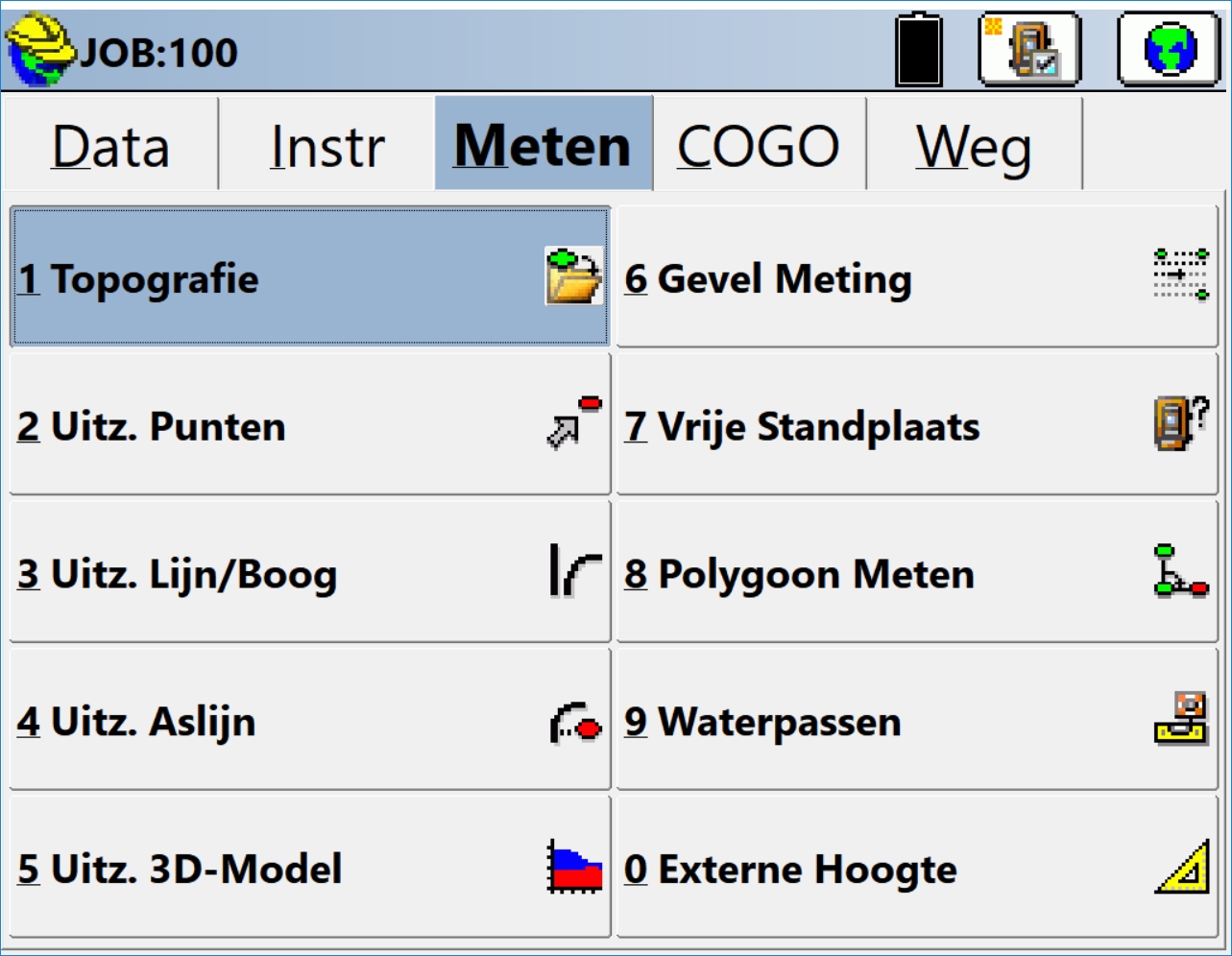 SurvPC, Basis Total Station + Waterpasinstrument + CAD